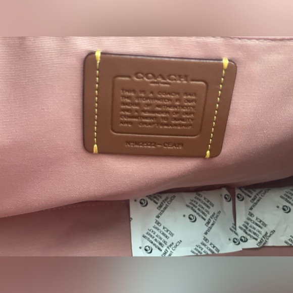 NWT Coach Rowan Large Satchel Bag In Signature in Powder Pink CEA19 - Picture 9 of 11